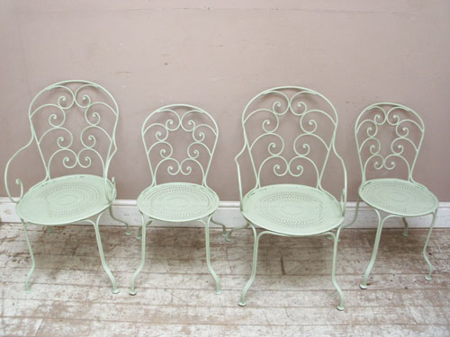 set of 4 antique french chairs